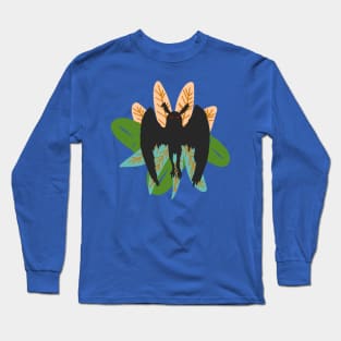 Tropical Mothman Pattern Long Sleeve T-Shirt